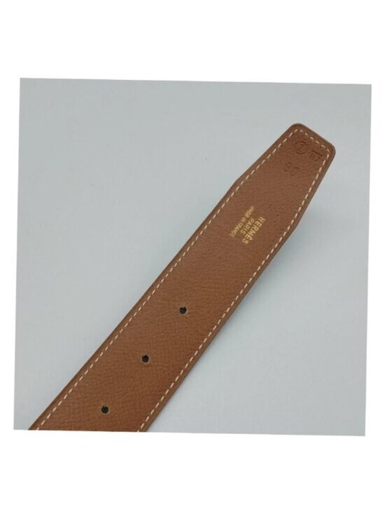 Authentic Hermès H Constance Reversible Black Brown Leather Belt Gold Buckle main image 8